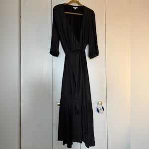 Bar III Black Dress with Suede Camel Hanger Accent